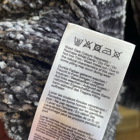 Joules Knitwear Heathered Blues Chenille Cowl/Turtleneck Pullover Sweater - Picture 8 of 8